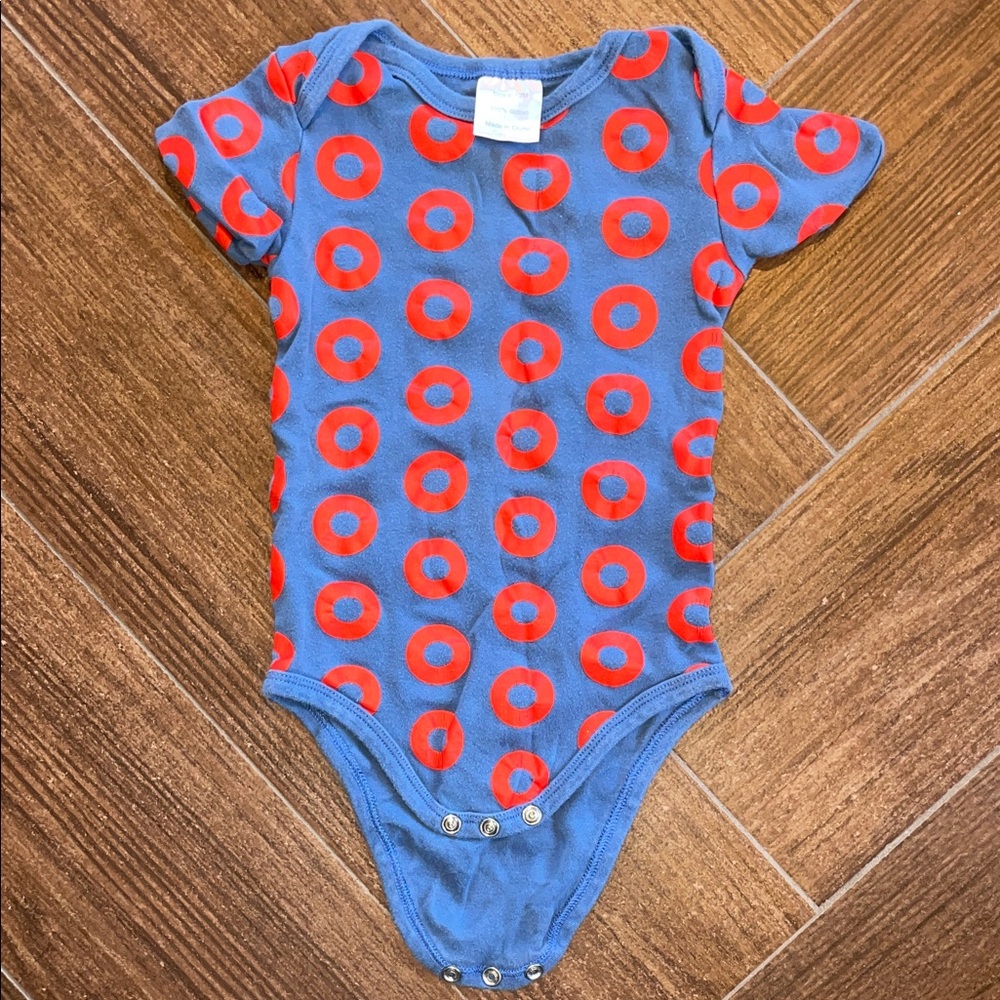 ⭕️ Phish Fishman Donut Onesie Bodysuit 6-12M